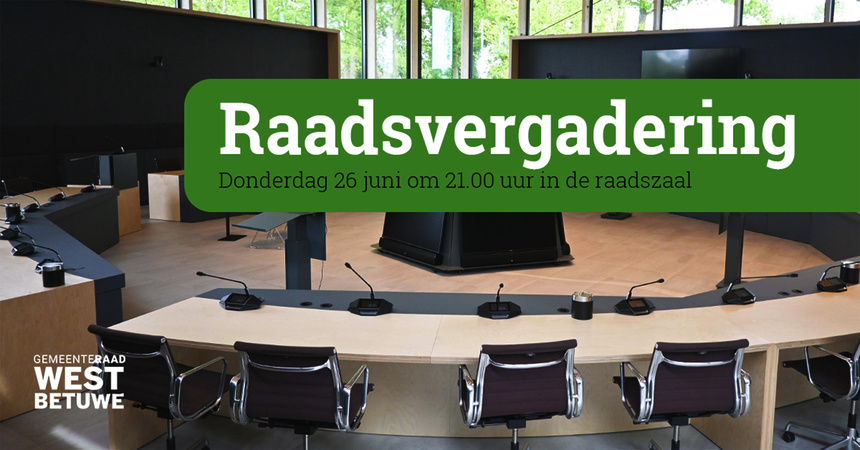 Raadsvergadering 26 juni 2025